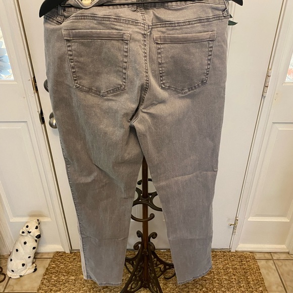 ND Velvet Trim Tuxedo Jeans Light Gray 12R 12 - Picture 2 of 8